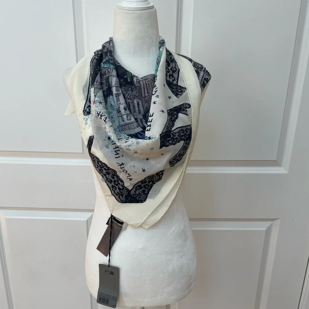 Blondie 85 Zadigcity Night Silk Scarf from Zadig& Voltaire - Picture 10 of 15